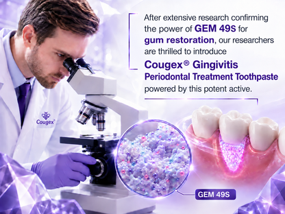 Cougex GEM 49S gum care formula illustration