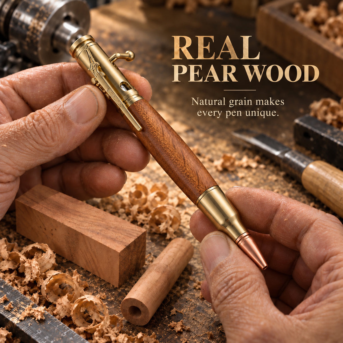 🖊Handmade Bolt-Action Wooden Pen