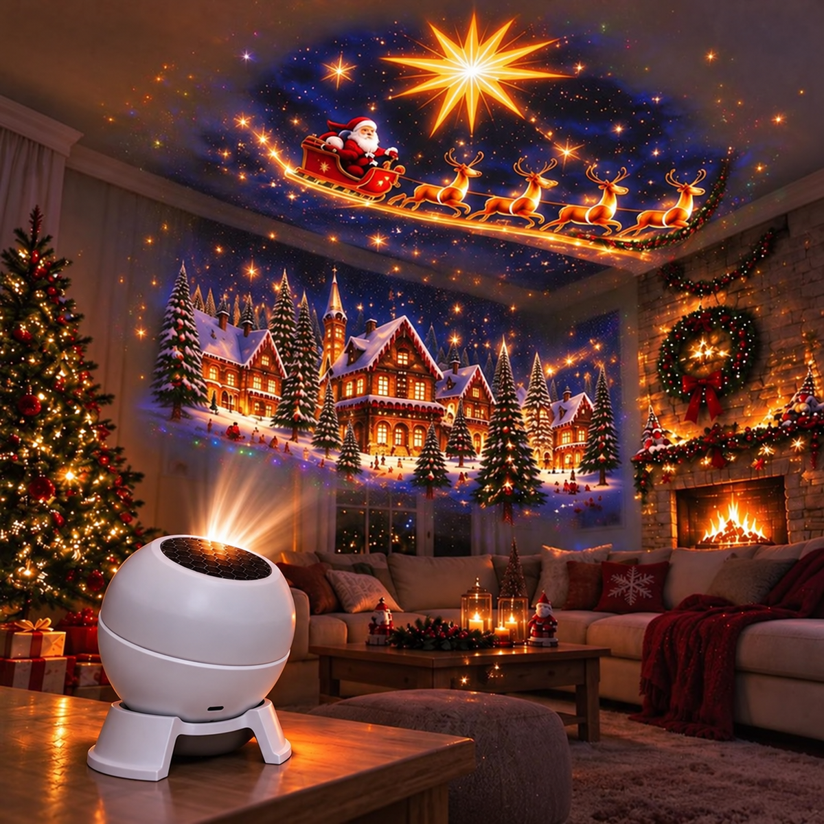 ⛄️Turn Any Room Into a Christmas Wonderland – Holiday Projection Night Light