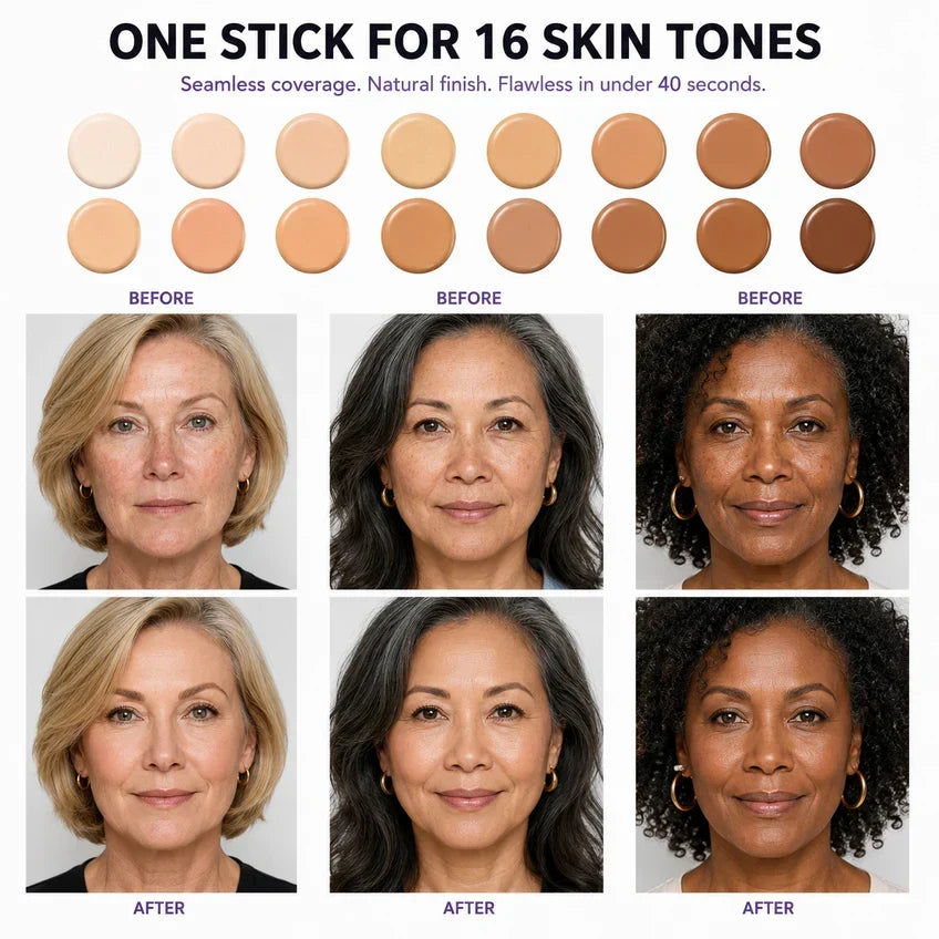 🔥LAST DAY: BUY 1 GET 1 FREE💜Changing Foundation Stick – The stick that makes mature skin glow again