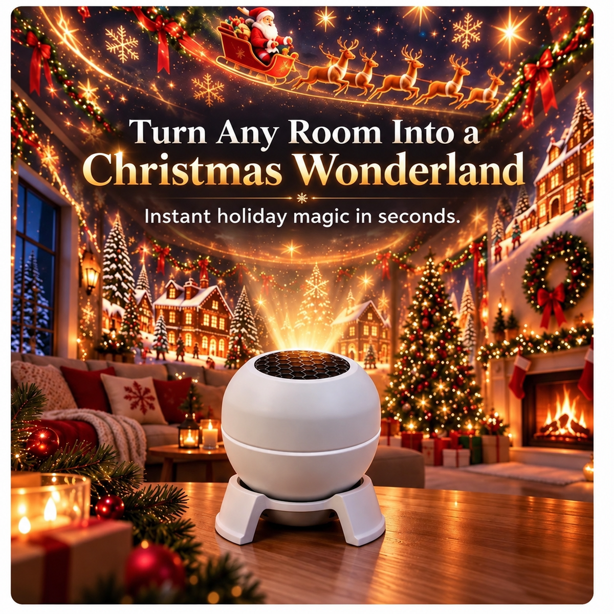 ⛄️Turn Any Room Into a Christmas Wonderland – Holiday Projection Night Light