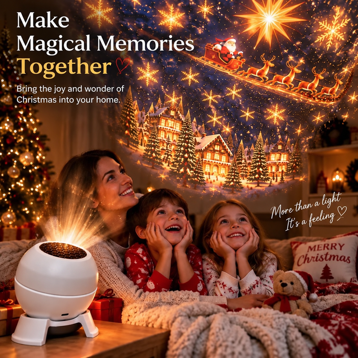 ⛄️Turn Any Room Into a Christmas Wonderland – Holiday Projection Night Light